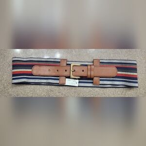 Ann Taylor Loft Stretch belt XS/S Striped NWT
